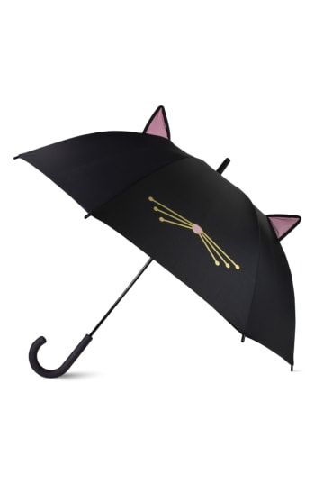 Photo 1 of Kate Spade New York Cat Umbrella in Black
