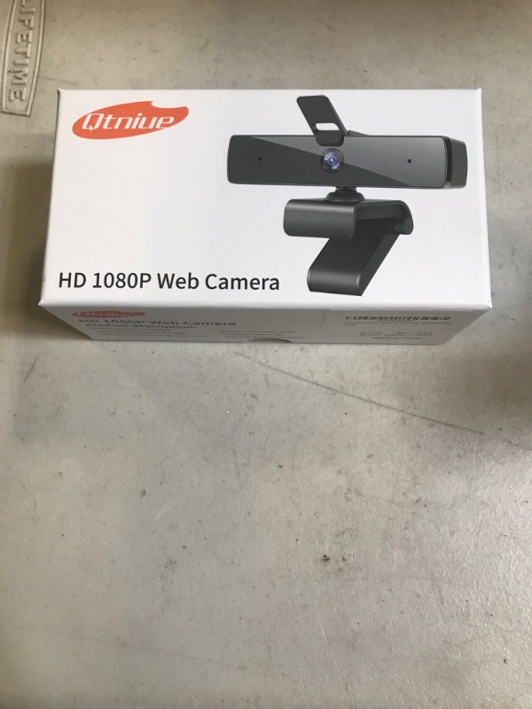 Photo 2 of Qtniue Webcam with Microphone and Privacy Cover, FHD Webcam 1080p, Desktop or Laptop and Smart TV USB Camera for Video Calling, Stereo Streaming and Online Classes  -- FACTORY SEALED --
