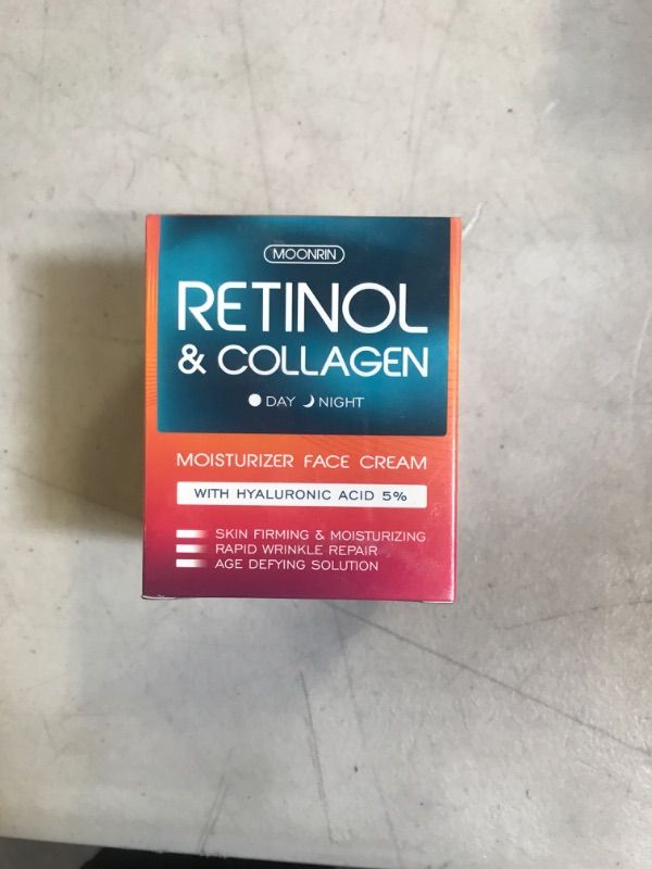Photo 1 of Retinol Cream for Face with Hyaluronic Acid – Collagen Face Moisturizer for Women and Men - Advanced Anti-Aging Formula for Lifting Skin – Reduce Wrinkles, Fine Lines and Dryness – 1.85 fl. Oz  -- FACTORY SEALED --
