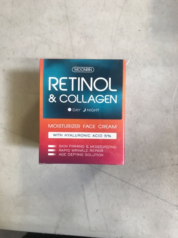 Photo 2 of Retinol Cream for Face with Hyaluronic Acid – Collagen Face Moisturizer for Women and Men - Advanced Anti-Aging Formula for Lifting Skin – Reduce Wrinkles, Fine Lines and Dryness – 1.85 fl. Oz  -- FACTORY SEALED --
