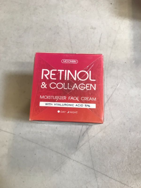 Photo 3 of Retinol Cream for Face with Hyaluronic Acid – Collagen Face Moisturizer for Women and Men - Advanced Anti-Aging Formula for Lifting Skin – Reduce Wrinkles, Fine Lines and Dryness – 1.85 fl. Oz  -- FACTORY SEALED --
