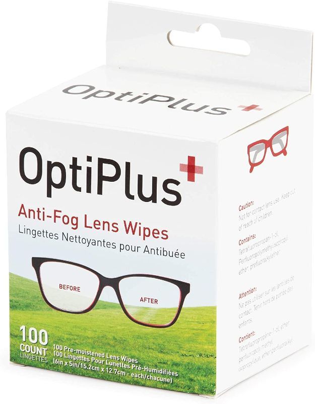 Photo 1 of OptiPlus Anti Fog Lens Wipes  -- 100 COUNT --

