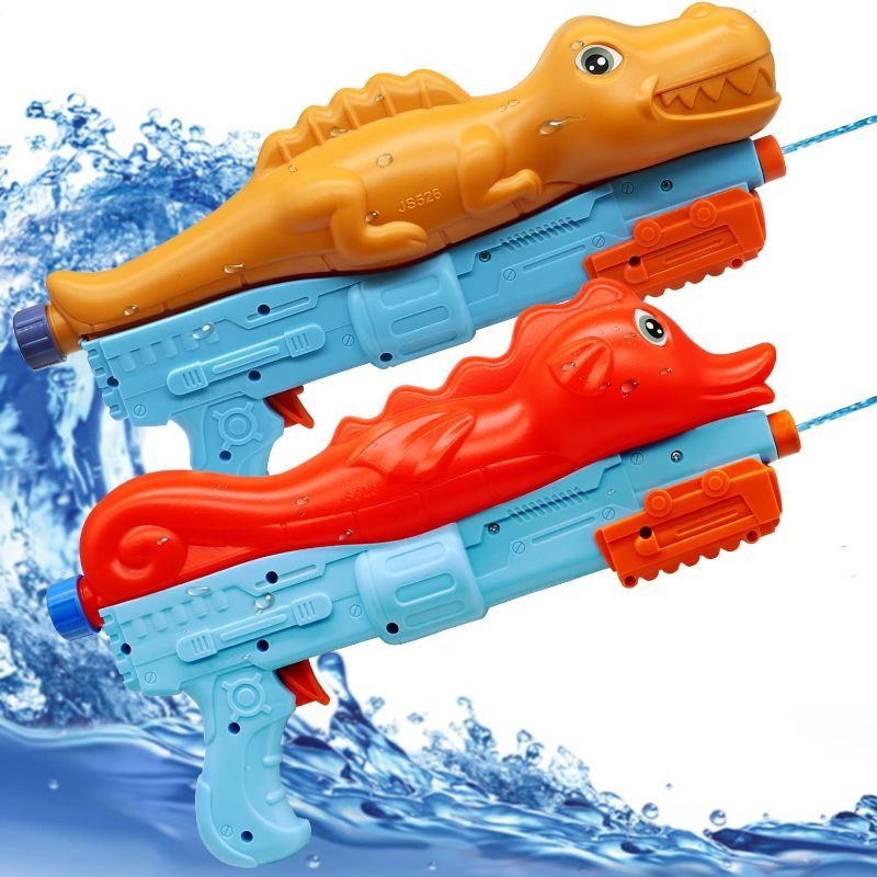 Photo 1 of 2Pcs Water Guns, Large Capacity Animal Style Pressure Spray Water Gun for Adults Beach Pool Party (800CC)
