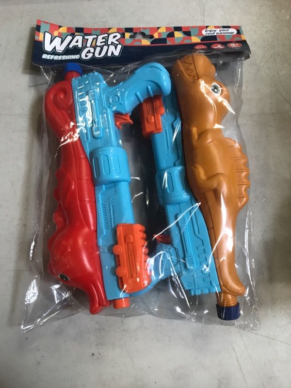 Photo 1 of 2Pcs Water Guns, Large Capacity Animal Style Pressure Spray Water Gun for Adults Beach Pool Party (800CC)
