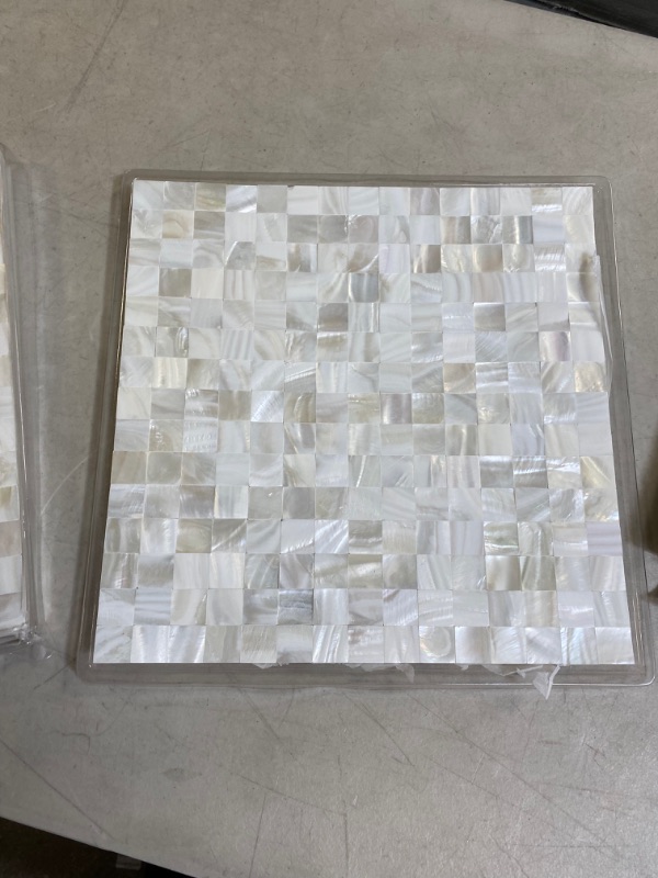 Photo 2 of Art3d White Seamless Mother of Pearl Tile Shell Mosaic for Bathroom/Kitchen Backsplashes (10 Sheets) 
