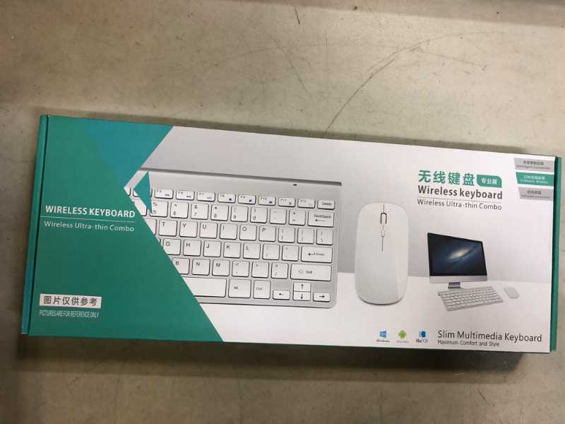 Photo 1 of 2.4G Bluetooth Wireless Keyboard, Multi-Device Ultra Slim Keyboard with 12 Hot Keys for Windows, Computer, Desktop, PC, Laptop, Mac Tablet, Smart TV