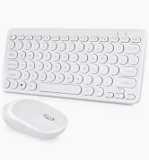 Photo 1 of 2.4G Bluetooth Wireless Keyboard, Multi-Device Ultra Slim Keyboard with 12 Hot Keys for Windows, Computer, Desktop, PC, Laptop, Mac Tablet, Smart TV