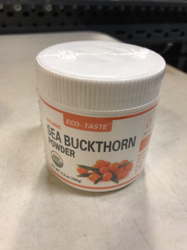 Photo 2 of ECO-TASTE Sea Buckthorn Powder, 5.3oz(150g), 100% Pure, Vegan Friendly, No Additives, Non-GMO----exp date 0424