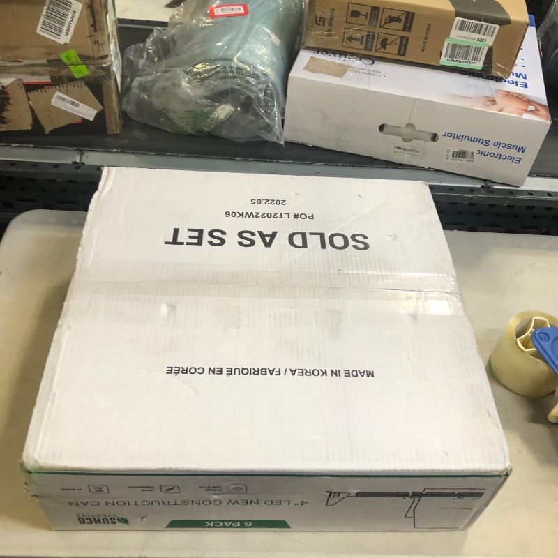 Photo 1 of Sunco Lighting 4 Inch Recessed Lighting Housing Can Light New Construction, Air Tight Steel Ceiling Can, 120-277V, Hard Wired, TP24 Connector, Easy Install, IC Rated, UL Listed 6 Pack