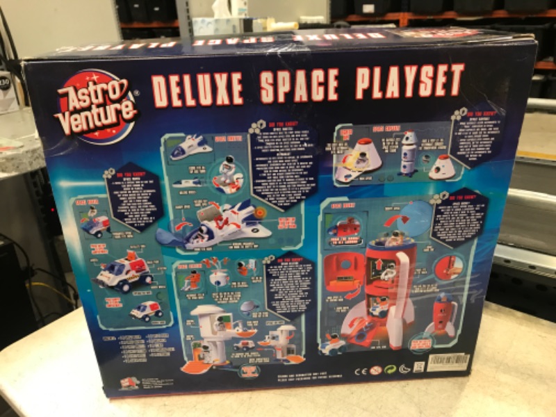 Photo 5 of ASTRO VENTURE Deluxe Space Playset Toy - Space Shuttle, Space Station & Capsule, Space Rover & Rocket w/Lights and Sound - Space Toys for Boys and Girls
