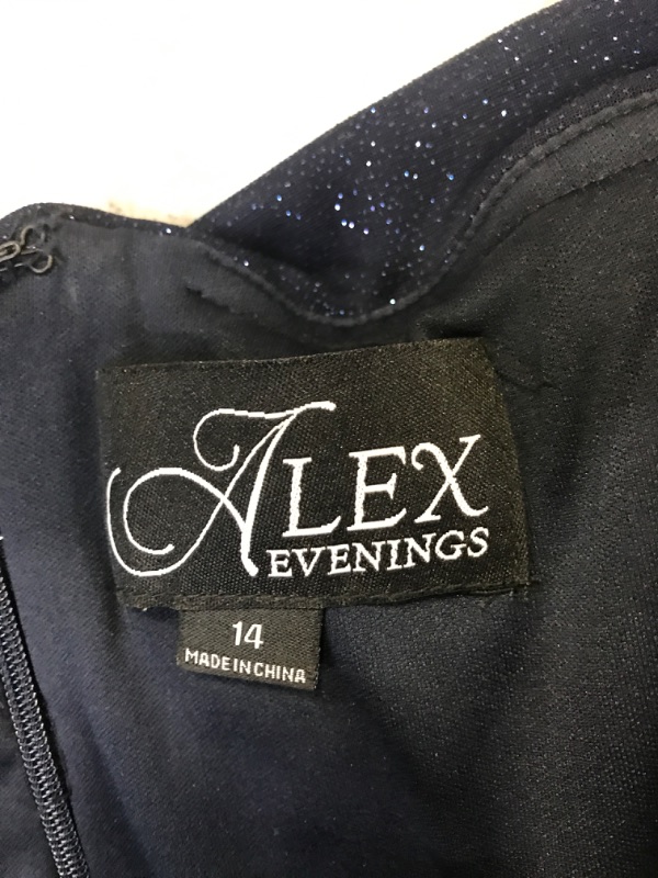Photo 1 of Alex Evenings Women's Long Cold Shoulder Dress (Petite and Regular Sizes) SIZE 14 
