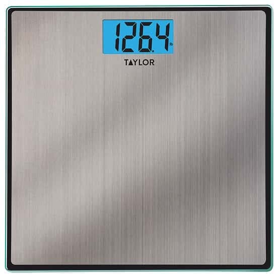 Photo 1 of Taylor 74074102 Taylor 74074102 7407 Glass and Stainless Steel High Capacity Bath Scale - 400lbs
