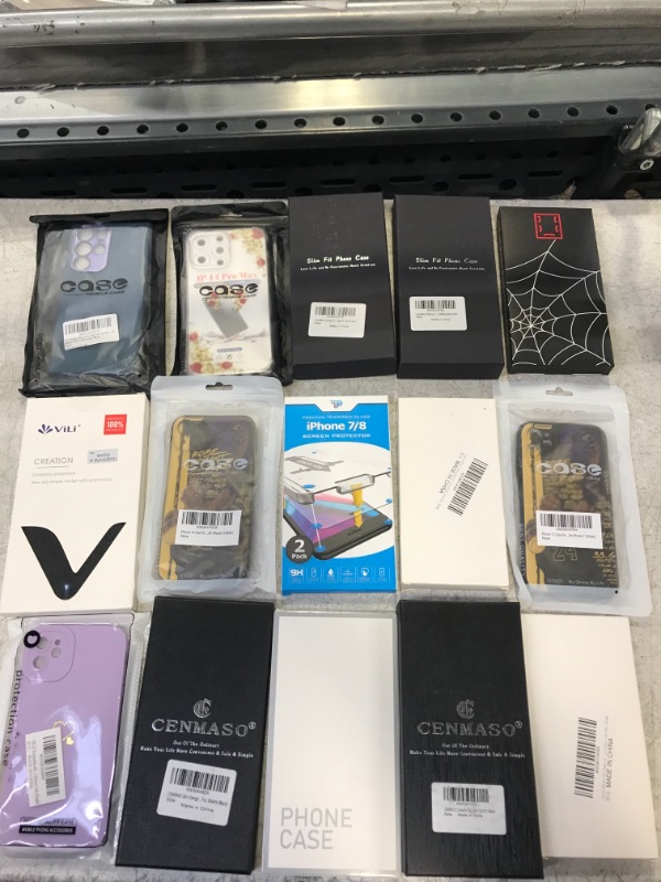 Photo 1 of 15PC LOT, PHONE CASES AND SCREEN PROTECTORS MISC ITEMS, SOLD AS IS