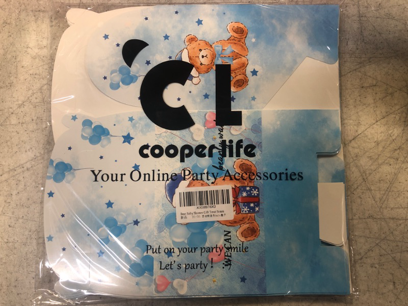 Photo 2 of C L cooper life Baby Boy Bear Baby Shower Treat Boxes We Can Bearly Wait Baby Shower Party Favors Teddy Beat Goodie Gift Boxes for Kids Birthday Party and Baby Shower --- 2 PACK 