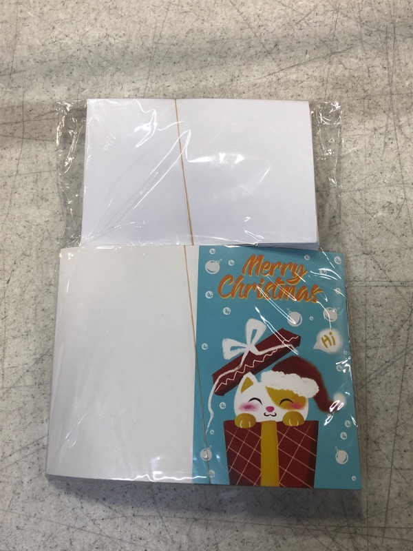 Photo 2 of LOMIMOS 24PCS Christmas Greeting Card,Hand Drawn Cartoon Animal Card with Envelopes,New Years Card in 6 Assorted Designs