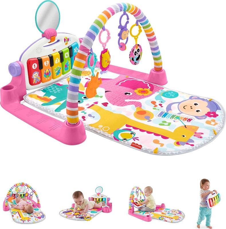 Photo 1 of Fisher-Price Deluxe Kick & Play Piano Gym, Pink, Baby Activity Playmat With-Toy Piano, Lights, Music And Smart Stages Learning Content
DIRTY---