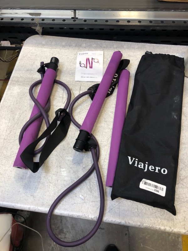 Photo 2 of Viajero 2022 Pilates Bar Kit for Portable Home Gym Workout - 2 Latex Exercise Resistance Band - 3-Section Sticks - All-in-one strength weights Equipment for Body fitness Squat Yoga with E-Book & Video
DIRTY