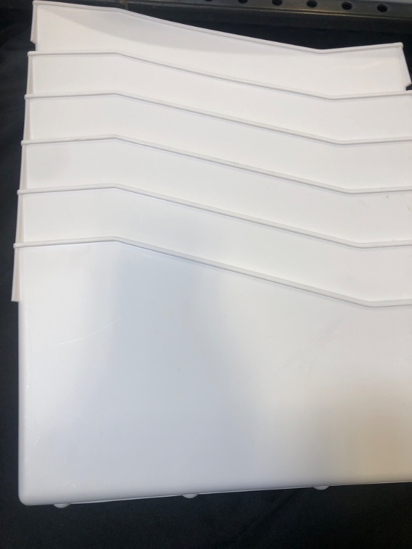 Photo 1 of White Plastic Connectable File Holder Classroom Library Books Storage Sort ANKYO  6 PCS