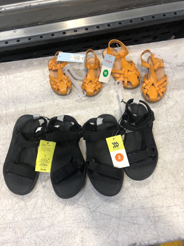 Photo 1 of 4 Item Children's Shoe Bundle.Girls Sandals Sizes 6 & 10, Boys Sandals Sizes 2