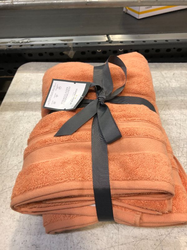 Photo 2 of 2pc Performance Bath Towel Set Coral - Threshold
