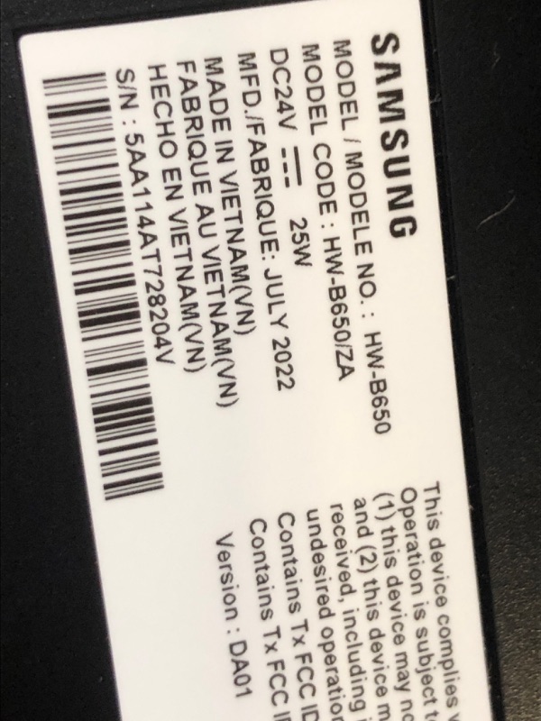 Photo 3 of SAMSUNG HW-B650 3.1ch Soundbar w/Dolby 5.1 DTS Virtual:X, Bass Boosted, Built-in Center Speaker, Bluetooth Multi Connection, Voice Enhance & Night Mode, Subwoofer Included, 2022 HW-B650 Soundbar