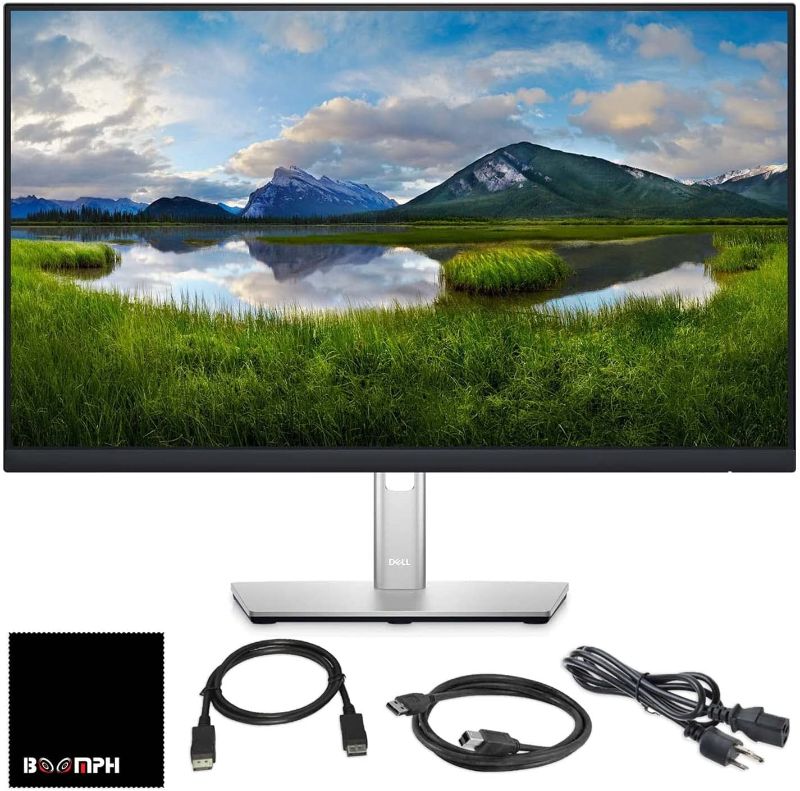 Photo 1 of Dell P2722H 27" 16:9 IPS Computer Monitor Screen with Display Port Cable and USB 3.0 Upstream Cable - New Model
