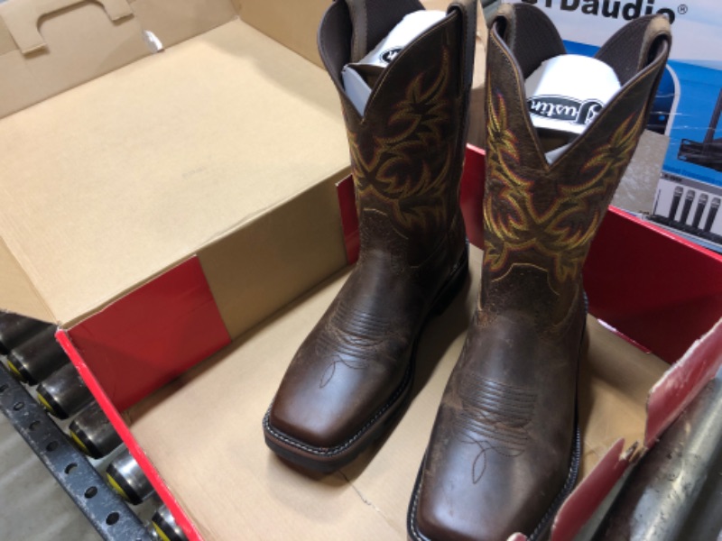 Photo 2 of 11D--Justin Original Work Boots Men's Stampede Pull-On Square Toe Work Boot
