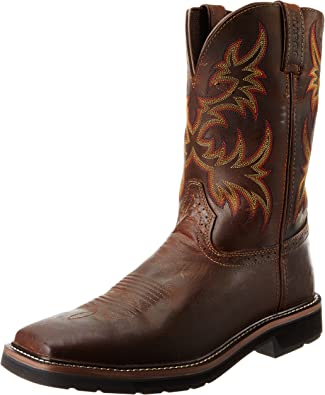 Photo 1 of 11D--Justin Original Work Boots Men's Stampede Pull-On Square Toe Work Boot
