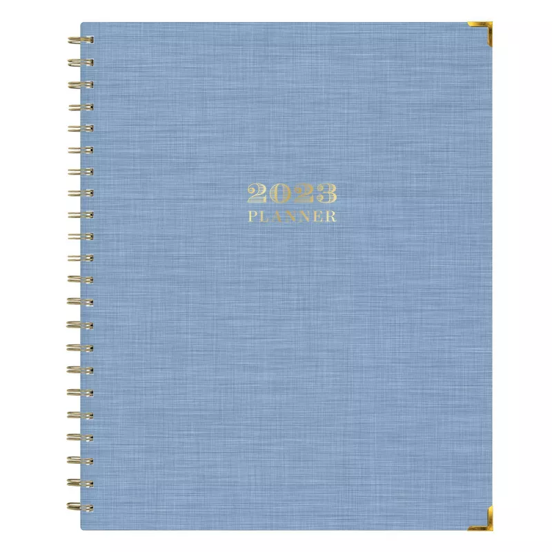 Photo 1 of 2023 Planner Bookcloth Weekly/Monthly 8.5"x11" Periwinkle - Day Designer

