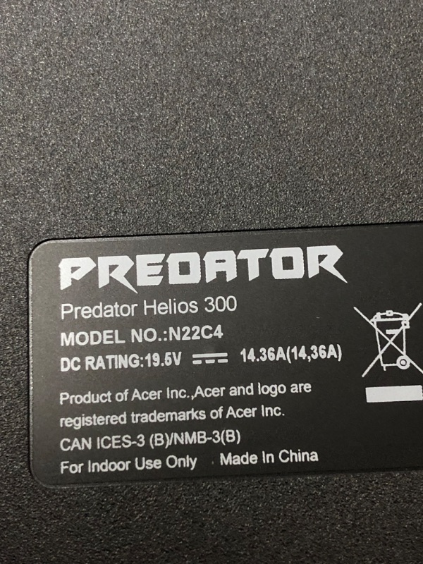 Photo 4 of Acer Predator Helios 300 Gaming Laptop | 12th Gen Intel i7-12700H | GeForce RTX 3060 GPU | 17.3" Full HD 144Hz 3ms IPS Display | 16GB DDR5 | 512GB Gen 4 SSD | Killer Wi-Fi 6E | PH317-56-70XJ
