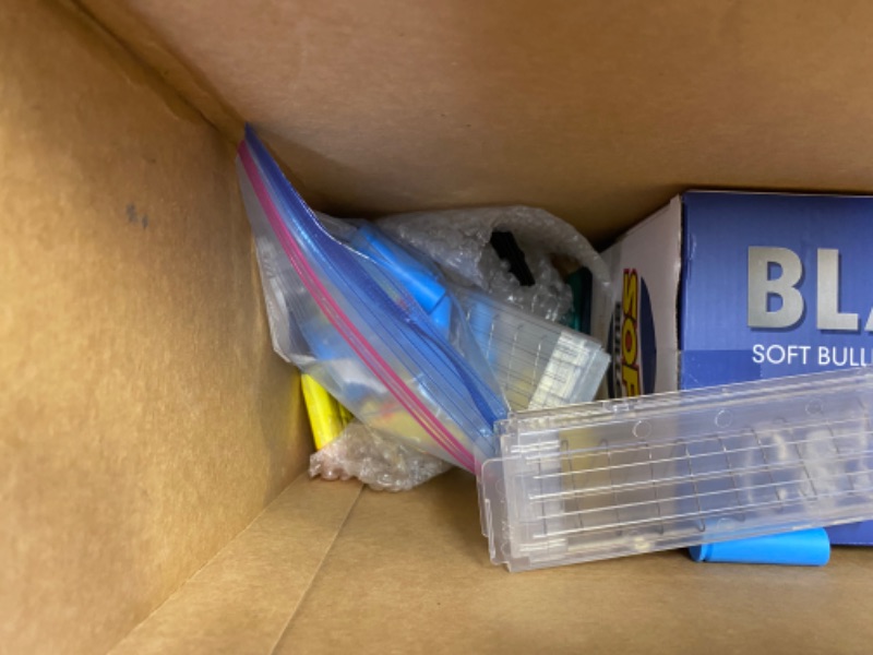 Photo 1 of AGM MASTECH AR 416 Shell-Throwing Blaster Shot Gun, 40 Official Darts, 8-Dart Clip, 2 Magazines, 4 Assembly Methods, Blaster Toys Playset for Boys, Kids, and Adults Gold