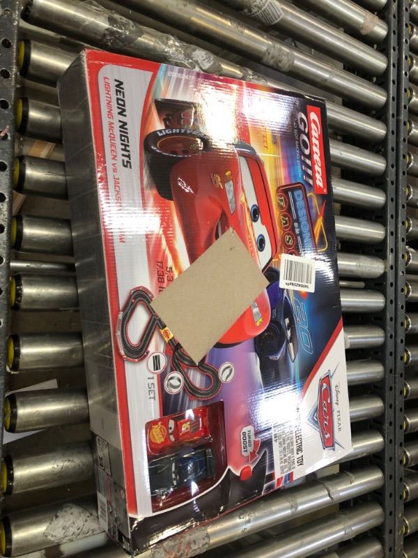 Photo 4 of Carrera GO!!! 62477 Disney Pixar Cars Neon Nights Electric Slot Car Racing Kids Toy Race Track Set Includes 2 Controllers and 2 Cars in 1:43 Scale Disney Cars Neon