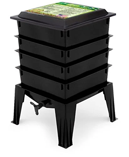 Photo 1 of Worm Factory 360 Black US Made Composting System for Recycling Food Waste at Home

