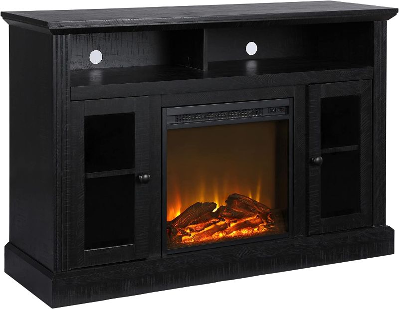 Photo 1 of Ameriwood Home Chicago Fireplace TV Stand for TVs up to 50", Black
