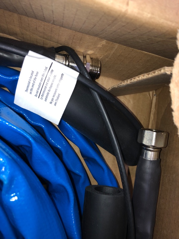 Photo 2 of Camco Heated Drinking Water Hose, - 20° F, 50-Foot, 5/8-Inch ID (22912-A) 50' Cold Weather (Freeze Protection to - 20?F) Frustration-Free Packaging