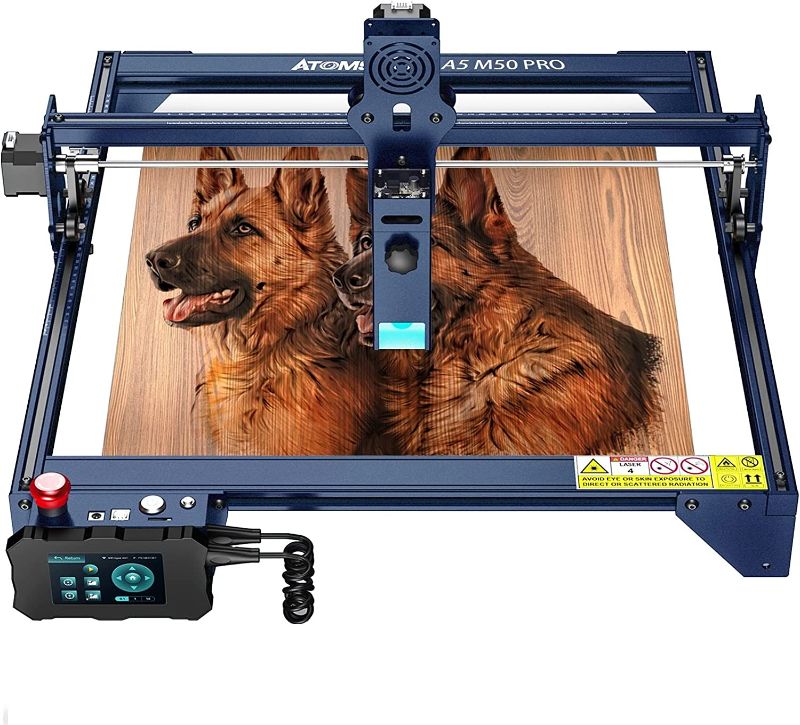 Photo 1 of ATOMSTACK A5 M50 Pro Laser Engraver, 5.5W Fixed-Focus 0.08mm Compressed Spot Laser Cutter and Engraving Machine for Wood Metal with Terminal Panel for Offline Engraving, Engraving Area 410x400mm
