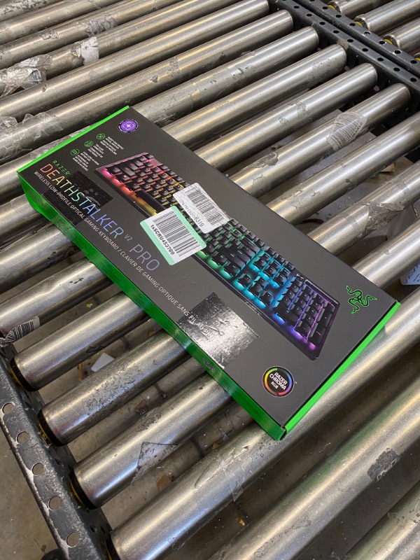 Photo 4 of Razer DeathStalker V2 Pro Wireless Gaming Keyboard: Low-Profile Optical Switches - Clicky Purple - HyperSpeed Wireless & Bluetooth 5.0-40 Hr Battery - Ultra-Durable Coated Keycaps - Chroma RGB DeathStalker V2 Pro Clicky Optical Switch