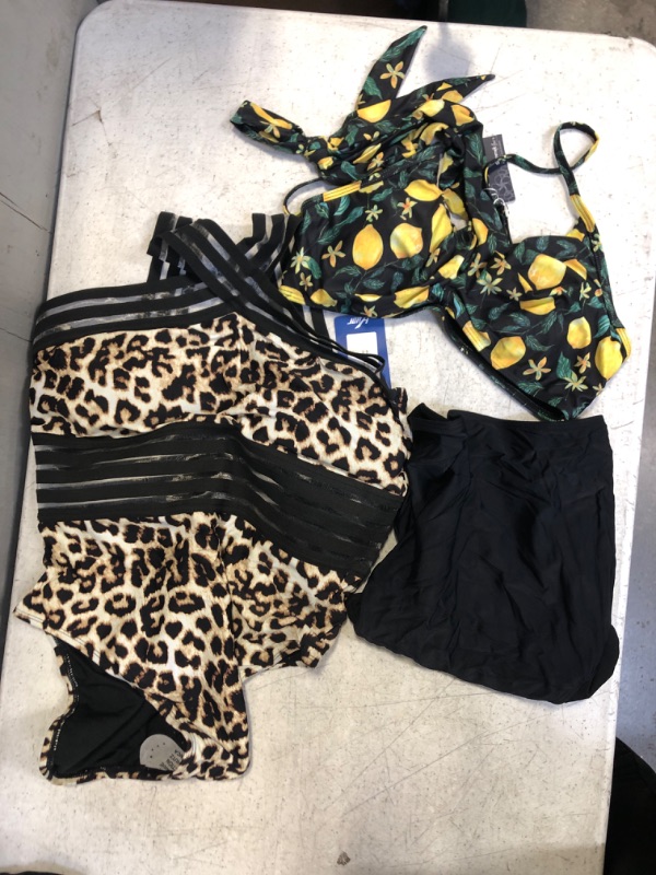 Photo 1 of 2 WOMENS SWIMSUITS BUNDLE: 2-PIECE SIZE LARGE; 1-PIECE SIZE EXTRA-LARGE