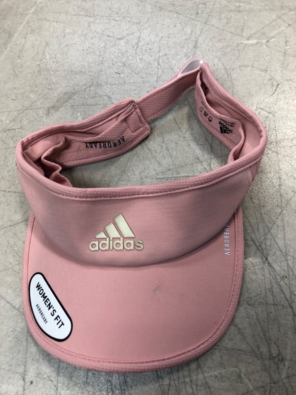 Photo 2 of adidas Women's Superlite Performance Visor Wonder Mauve Pink/Gilver One Size