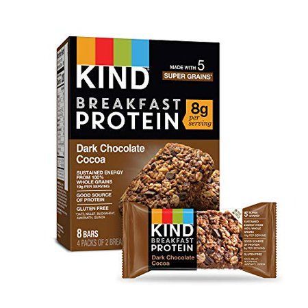 Photo 1 of (8 Pack)Kind Breakfast Protein Bars - Dark Chocolate Cocoa 4/1.76 Oz. ( EXP: 06/18/2023)
