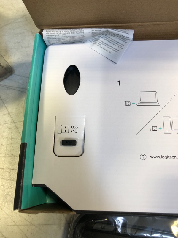 Photo 3 of Logitech K330 Wireless Desktop Keyboard and Wireless Mouse Combo — Entertainment Keyboard and Mouse, 2.4GHz Encrypted Wireless Connection, Long Battery Life MK320 Combo