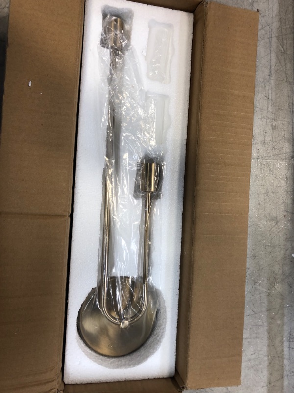 Photo 3 of 2-Light Wall Light Gold Fixtures Lights for Bathroom Modern with Acrylic Shade,Industrial Wall Lamp Sconce for Mirror Living Room Bedroom Hallway, 21.7 Inches Length (R)