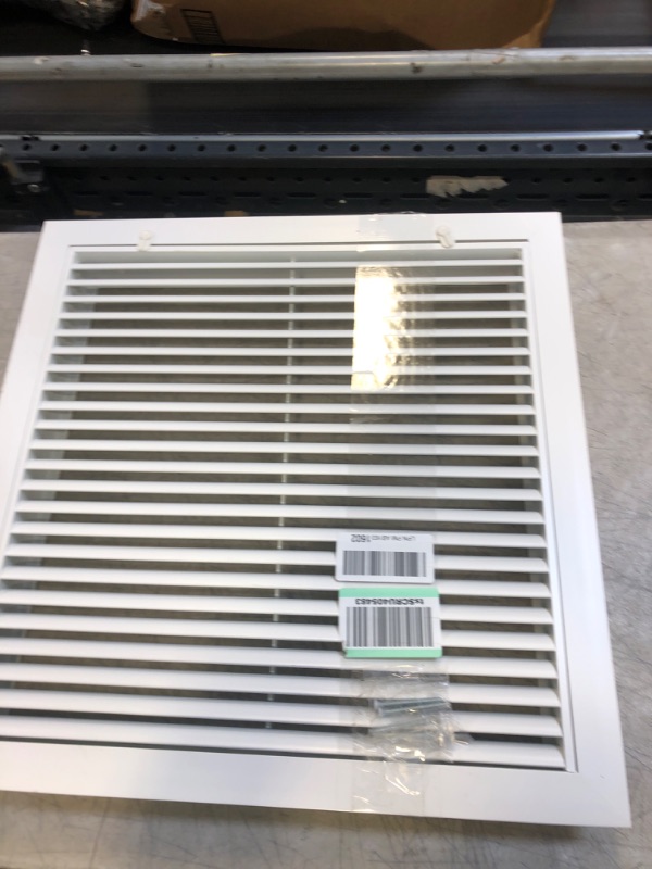 Photo 2 of 24 x 24 inch Vent Duct Cover Aluminum Cube Core Eggcrate Return Air Grille HVAC. Ceiling or Sidewall Grille. White. for 1" Filter. Duct Hole Must Measure 24 x 24