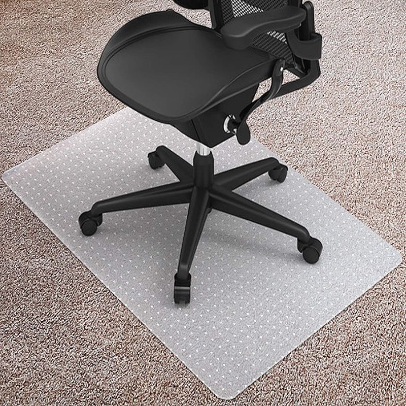 Photo 2 of SET OF TWO OFFICE CHAIR MATS, ONE RECTANGLE, ONE WITH EXTENDED 