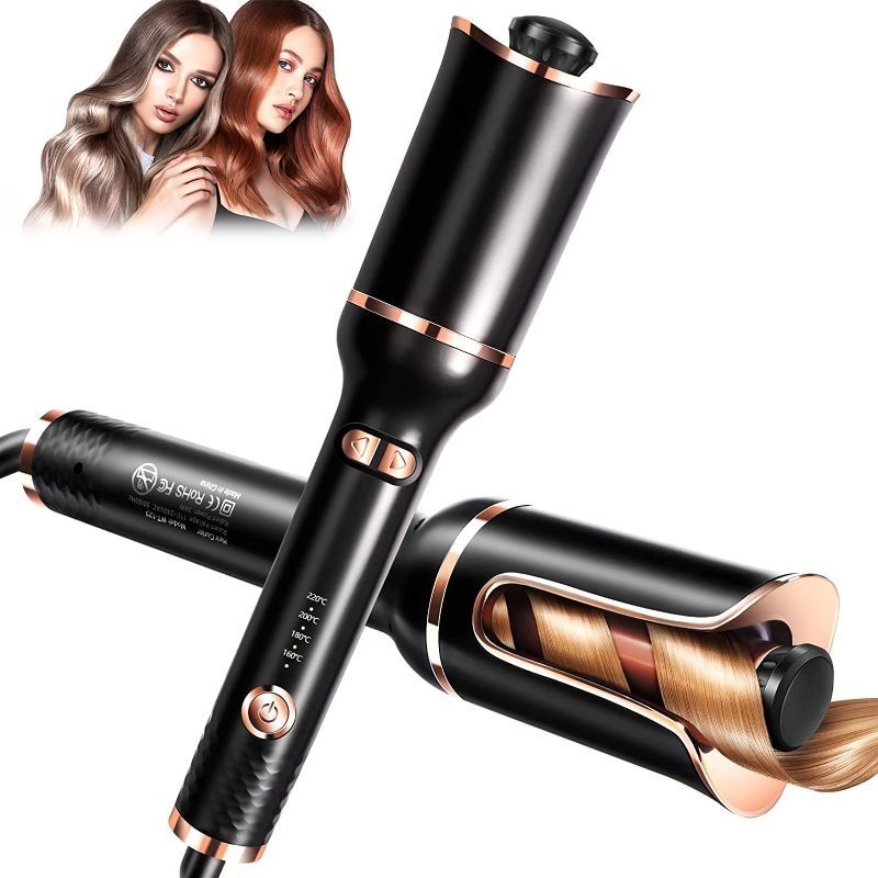 Photo 1 of Automatic Curling Iron, Professional Automatic Hair Curler with 1" Curling Iron Large Slot & Adjustable 4 Temperature & 3 Timer, Dual Voltage Rotating Curling Iron with Auto Shut-Off for Hair Styling