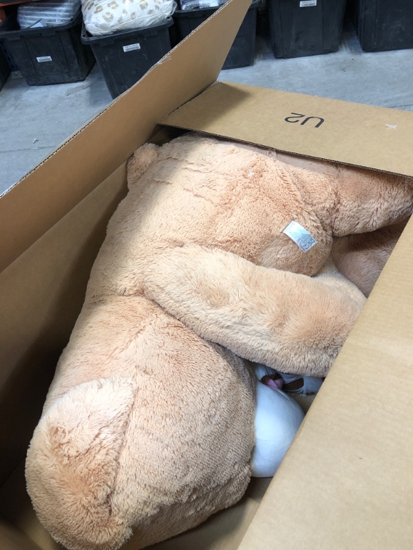 Photo 2 of IKASA Giant Teddy Bear Plush Toy Stuffed Animals (Brown, 63 inches) Brown 63 inches