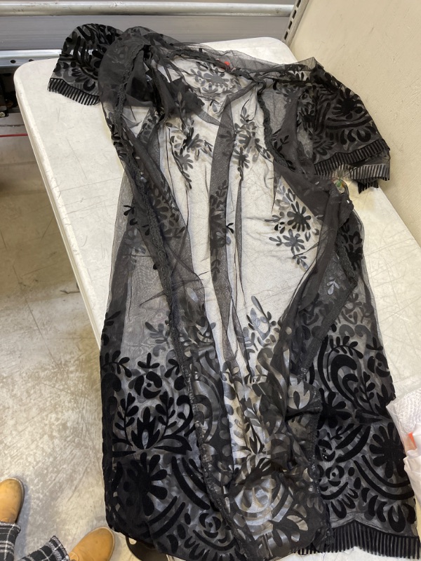 Photo 1 of BLACK LINGERIE ROBE, SIZE M