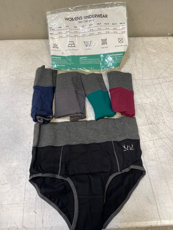 Photo 1 of 5 PC High Waisted Womens Underwear, Cotton Underwear Women Tummy Control Underwear No Muffin Briefs Panties 
SIZE S
