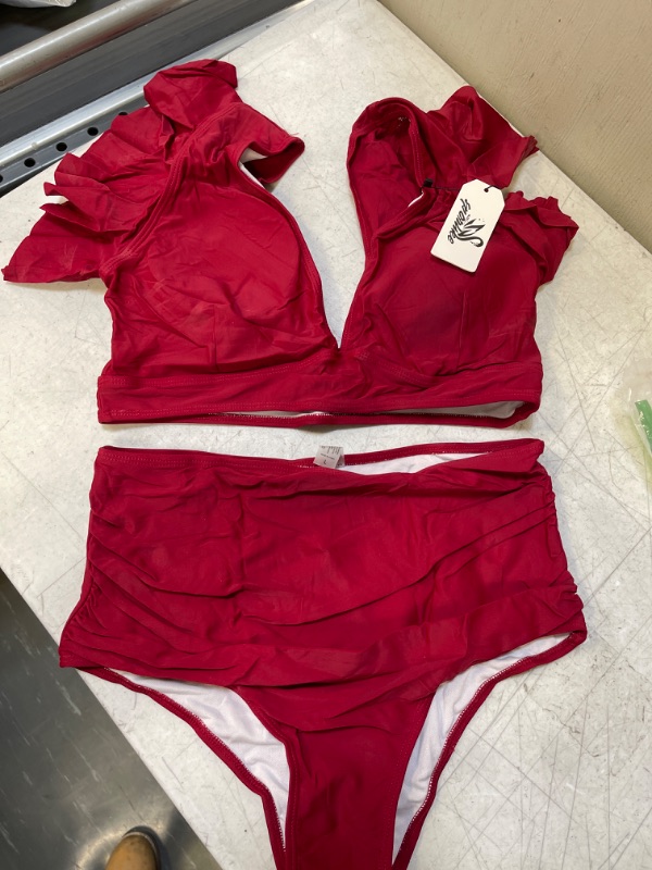 Photo 1 of 2 PC SWINSUIT, SIZE L
RED