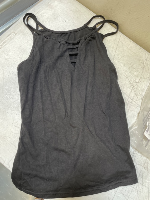 Photo 1 of BLACK SPAGHETTI STRAP TOP, SIZE S